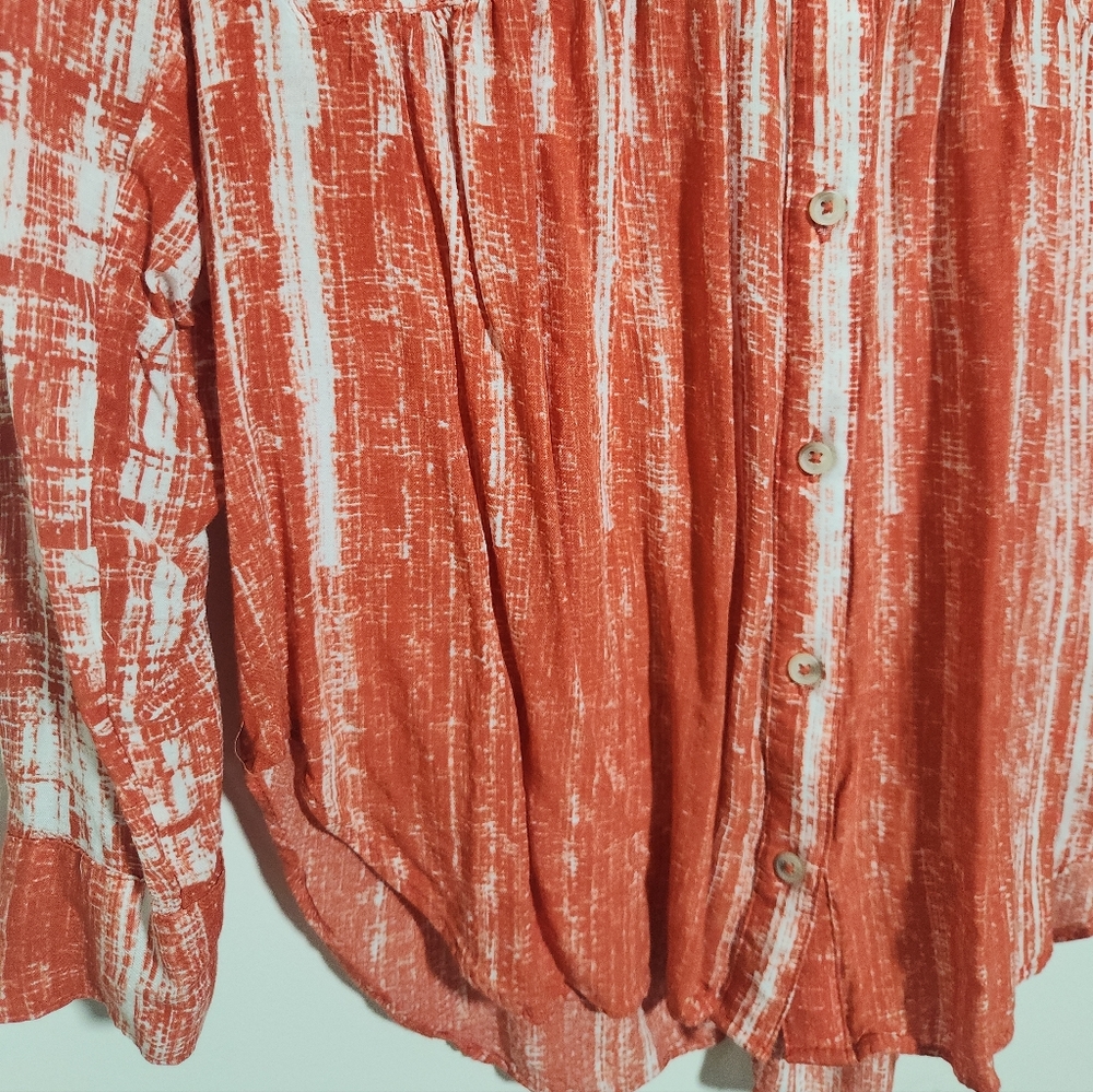 Maeve Graphic Print Tunic Button Up Blouse - Picture 5 of 8